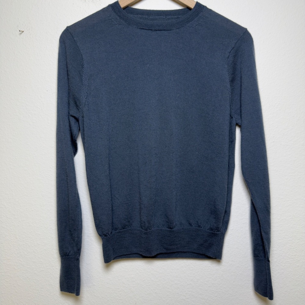 Muji Women 100% Merino Wool Sweater Medium Minimalist Luxury Preppy Heritage‎